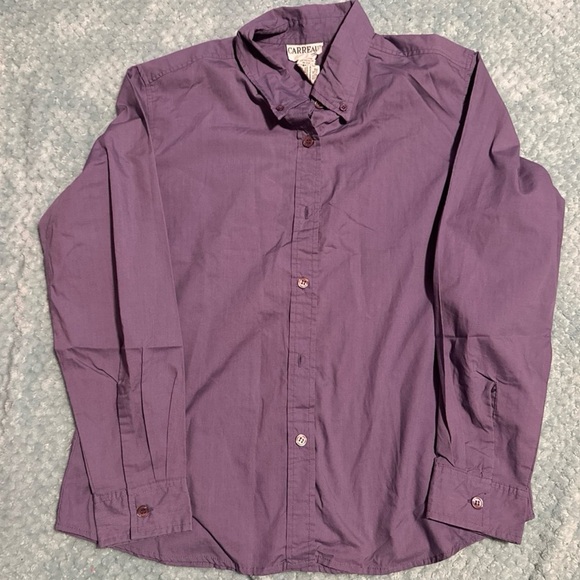 Tops - Lavender vintage Carreau button-down shirt.